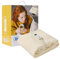 Electric Heated Throw Blanket 10 Heat Settings Washable 220gsm Fleece with Digital Remote Timer - 160cm x 130cm (Cream)
