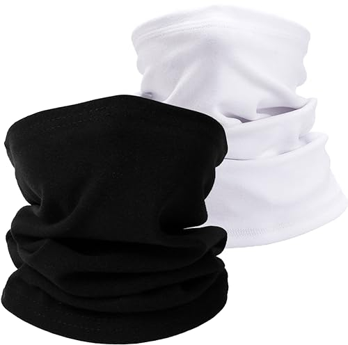 ehsbuy Winter Neck Warmer Snoods for Men Women Fleece Neck Gaiter Windproof Cold Weather Ski Face Scarf for Sports Running Cycling