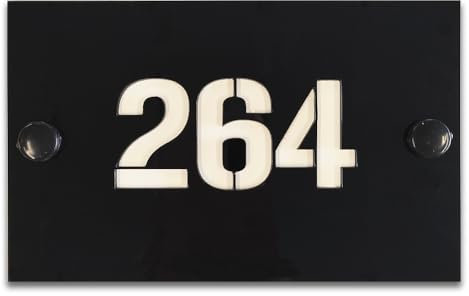 Plaque numéro de Maison Aluminium et plexigglass Personnalisable numéro de Maison Moderne -