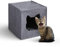 Bestlivings Katzenhöhle Filz für Regale (33x33x33cm) ÖKO-Tex - Katzenkorb inkl. Kuschelkissen - faltbares Katzenbett - Höhle für Katzen - Tierbett