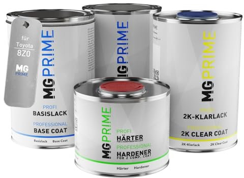 MG PRIME Autolack Dose Set für Toyota 8Z0 Nexa Blue Grundlack Basislack 2K Klarlack Härter spritzfertig 3,5L