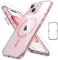 ESR Cover per iPhone 15 Plus (5 in 1 Set), Custodia opaca con protezione dello schermo e delle lenti della fotocamera, Compatibile con MagSafe, Protezione di livello militare, Serie Classic, rosa