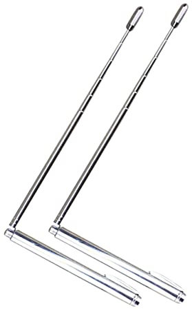 BESPORTBLE 2pièces Baguettes Radiesthésie Acier Inoxydable Télescopiques Bâtons Flexibles De Détection Portable Pour Eau Trésors Et Objets Perdus Accessoires Radiesthésie Polyvalents