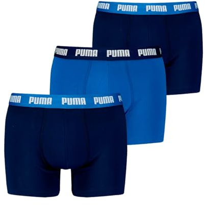 PUMA Boxer Boxershorts Men Herren Everyday Unterhose Unterwäsche 3er Pack, Farbe:True Blue Combo, Bekleidungsgröße:XXL