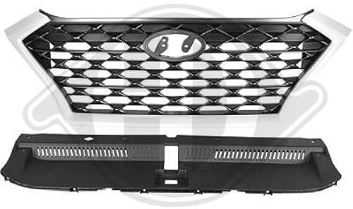 DIEDERICHS 6862140 KÜHLERGRILL KÜHLERGITTER Grill Gitter schwarz/silber