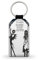 Porte-clé noir en simili cuir Noel de monsieur Jack Skellington squelette dark Ref 6