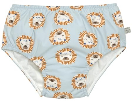 LÄSSIG Baby-und Kleinkind-Schwimmwindel Badewindel Badehose mit Windel mit UV-Schutz Lion powder blue 13-18 Monate