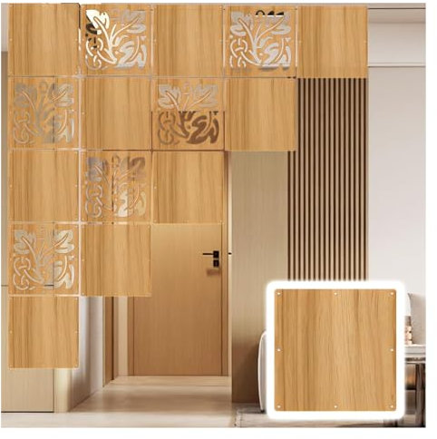 Hängender Raumteiler Hängende Raumteilerplatten von der Decke, DIY-Holz-Kunststoff-Panel-Dekor Wandtrenner Sichtschutz Trennwände Behandlung Hohlraumverzierung mit allem Zubehör für Zuhause Küche Büro