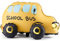 Stehender Folienballon Schulbus in Gelb 66 x 36 cm