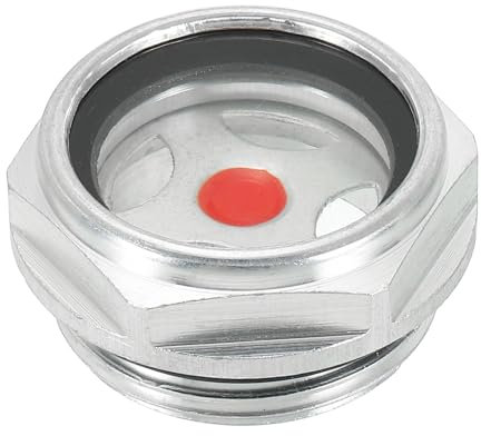 PATIKIL Ölschauglas für Luftkompressor M33x2 Außengewinde Aluminium Legierung Kompressor Ersatzteile Öl Flüssigkeits Standanzeige Luftkompressor Schauglas Teile mit O Ring