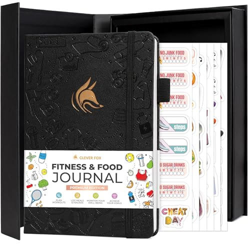 CF Fitness- und Lebensmittel-Tagebuch (Schwarz, A5, 14 x 21 cm)