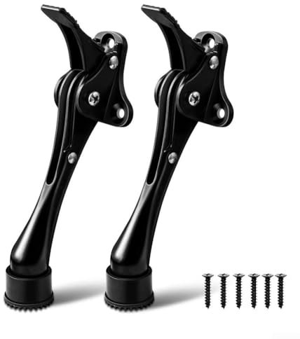 YUANGANG 2 Pack Rustproof Kickdown Door Stops, Heavy Duty Door Stop with Non Slip Rubber Tips Door Mounted Doorstop Suitable For Various Exterior And Interior Doors