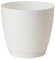 Home Garden Ornaments Wave Plant Pots Indoor – Indoor Plant Pot with 3D Effect, Drainage Holes, and Integrated Saucer, Plastic Flower Pots (Diameter: 19cm, Colour: White)