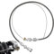 Gatuida Braided Throttle Cable Kit:  Stainless Steel Universal Car Throttle Cable Braided Adjustable Throttle Swap Fuel Line Kit with Aluminum Fittings Ferrules