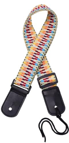 XPEX 1 Artikel Ukulele Gurt,136CM Gitarrengurt Guitar Strap für E-Gitarre, Gitarren zubehör Akustikgitarre, Westerngitarre, E Bass & Ukulele Gitarrenband für Kinder & Erwachsene
