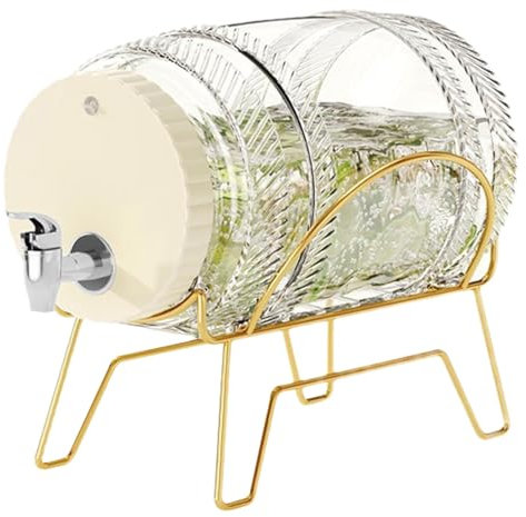 Iced Tea Pitcher | Beverage Container with Lid | Pitcher with Spigot | Water Pitcher | Beverage Dispenser | Large Insulation Capability Suitable for Cold Tea or Fruit Tea