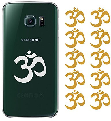 generisch 10 x Om Zeichen Aufkleber Autoaufkleber Smartphone 5cm spirituell Yoga Ohm Multicolor matt oder glänzend
