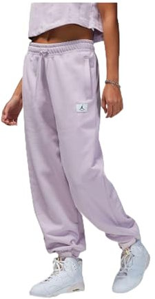 Jordan - Pantalones de Deporte W J FLT FLC Pant en algodón, Lila (XS)