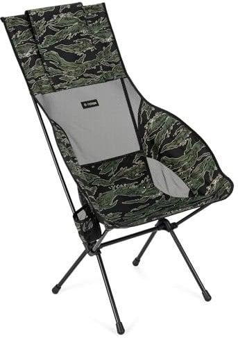 Helinox Savanna Campingstuhl mit hoher Rückenlehne, zusammenklappbar, Xray Tiger Camo