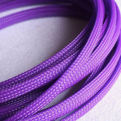JWOO Bunter, erweiterbarer Kabelschlauch aus PET, eng geflochtener, hochdichter Schutzmantel for Kabelverschraubungen(Purple,4MM*10M)