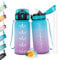 HoneyHolly Gourde Paille, Gourde 500ml, sans BPA & Étanches, Bouteille, Motivation Bouteille d'eau, Avec Marqueur de Temps, Petite Gourde pour Gym, Ecole, Cyclisme, Plein Air, Sport