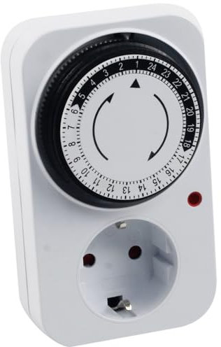Prise de Courant - Prise de Courant avec minuterie 24h, idéale pour Programmer l'allumage et l'arrêt des appareils électriques. *
