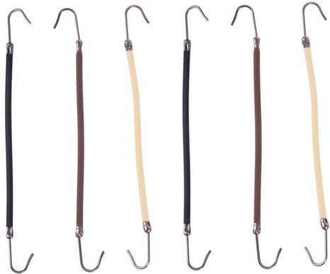 DEARMAMY 18stücke Haargummi mit Hakenverschluss Flexible Haarbänder aus Robustem Material Pferdeschwanzhalter für Damen und Mädchen Schlichtes und Modisches Haaraccessoire