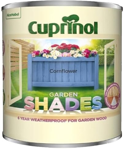 DUAYRA Garden Shades Paint | Quick Drying Water Based | For Garden Fence, Shades, Benches, Terracotta, Brick, Stone | Exterior Wood Furniture | Long Lasting (Cornflower, 2.5 Liters)