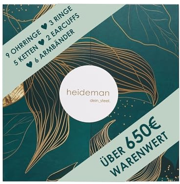Heideman Adventskalender 2025 Frauen - Schmuck - Limited Edition - Weihnachtskalender mit 25 Schmuckstücken für Damen bicolor gold und silber farbend