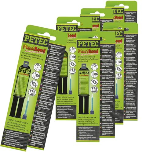 PETEC 6x 98325 Klebstoff, Kunststoffreparatur | 6x 98325, PETEC Plastbond 24ML Sb-Karte,