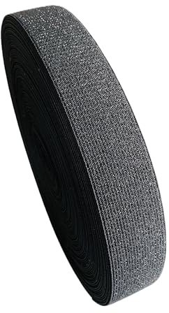 Elastischer Polstergurt 50 mm Schwarz – 3-fach Gummi, reißfest & dehnbar – Meterware in 5 m / 10 m / 25 m / 50 m Länge, ideal für Polster, Möbel & Sitzgurte (25m)