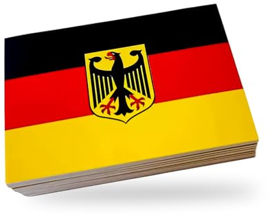 100 Stück Deutschland Aufkleber Flagge mit Bundesadler | Aufkleber Deutschlandflagge,AFD-Patrioten,für Auto, Koffer, Laptop und mehr (9 cm)