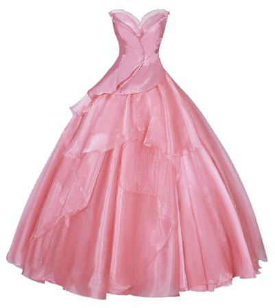 Fiamll Glinda Cosplay Rosa Kleid Halloween Kostüm Karnevals Party XXL