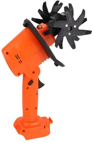 VBESTLIFE Motozappa a Batteria da 18 V, Motozappa da Giardino a 4 File con Denti a 4 File da 235 Giri/min con Motore in Rame, Profondità di Lavoro di 10 Cm Strumento Leggero per Diserbo per Prati