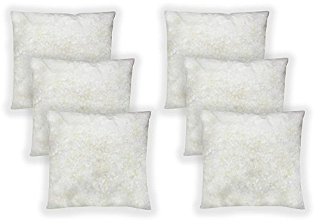 Merino BETTEN Dekokissen Kissen Sofakissen Couchkissen Schaumstoffflocken Füllung mit Reißverschluss (6er Set, 40 x 40 cm)