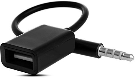 Ranuw Audio Prise jack auxiliaire 3,5 mm mâle vers USB 2.0 femelle câble convertisseur Cordon FR Car MP3