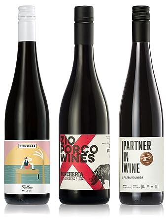 GEILE WEINE Weinpaket Rotwein trocken klein (3 x 0,75l) Bester Rotwein aus Deutschland, Argentinien und Italien