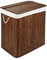 PANA®ECO Bambus Wäschekorb mit Deckel (72 L) • Wäschebox mit herausnehmbaren Wäschesack • Faltbarer Wäschesammler • Badezimmer Wäschetruhe • 100% Bambus • Farbe: Braun (40x30x60 cm)
