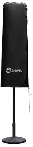 Sekey Housse Double Parasol | Capuchon de Protection pour Parasol XXL | 165×50/62 cm – Capuchon Extra Large, Polyester 100%