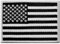 Taktische amerikanische Flagge Bestickter Aufnäher mit Haken- und Flauschbänder, Weiß schwarz
