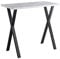AINPECCA Bar Table Breakfast Counter Table with Metal Legs Industrial Style Coffee Kitchen (Grey Marble Effect Top, Gray B)