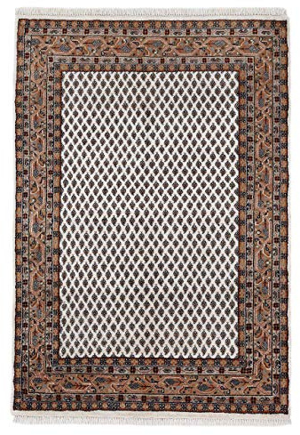 carpetfine Mir Teppich Creme 200x300 cm | Moderner Teppich für Wohn- und Schlafzimmer