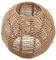 Happyyami Gewebt Lampenschirm Retro Rattan Gewebt Korb Decke Hängelampe Abdeckung Vintage Kronleuchter Lampenschirm für Esszimmer Wohnzimmer in Khaki 14x15CM