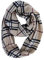 Unisex Damen Stilvoller Plaids & Karo Kaschmir Winter Infinity Cowl Schal, elfenbeinfarben,