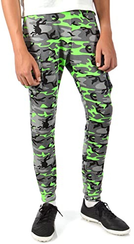 BEZLIT Kinder Jungen stylische Sport Trainings Freizeithose Hellgrün Camouflage 140