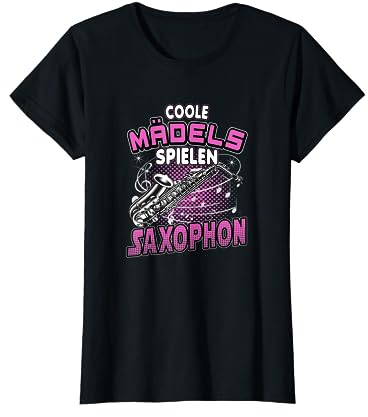 coole Mädels spielen Saxophon T-Shirt