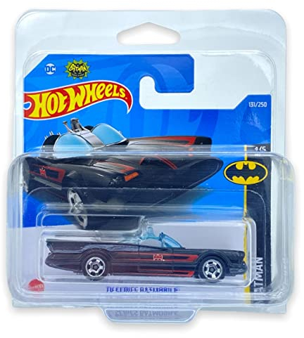 Hot Wheels TV Series Batmobile (Original Black) 4/5 Batman 2022 - 131/250 (Short Card) *** COMES IN A KLAS CAR KEEPER PROTECTIVE COLLECTORS CASE *** HCV64