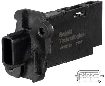 DELPHI AF10660-12B1 Luftmassenmesser/Luftmengenmesser LMM 12V 4-Polig Kompatibel mit OPEL Vivaro B Combi X82 2268000Q0A 226807131R 4422241