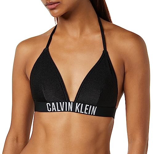 Calvin Klein Damen Triangel Bikini Oberteil ohne Bügel, Schwarz (Pvh Black), S
