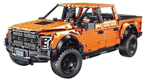 Technik Pickup für Forde F-150 Raptor, 1:8 Groß Pickup Truck Modellbausatz, 3249 Teile MOC Klemmbausteine Auto, Kompatibel mit Technik Ford Raptor F-150